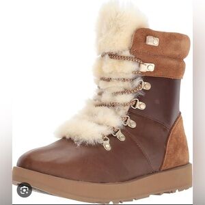 Ugg Brown Arctic Grip Sherpa Viki Waterproof Boots Size 7